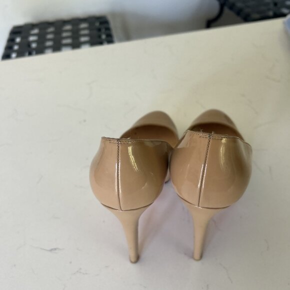 Christian Louboutin Heels IT 37.5 Beige Patent Leather Platform red bottoms pump - Picture 11 of 14